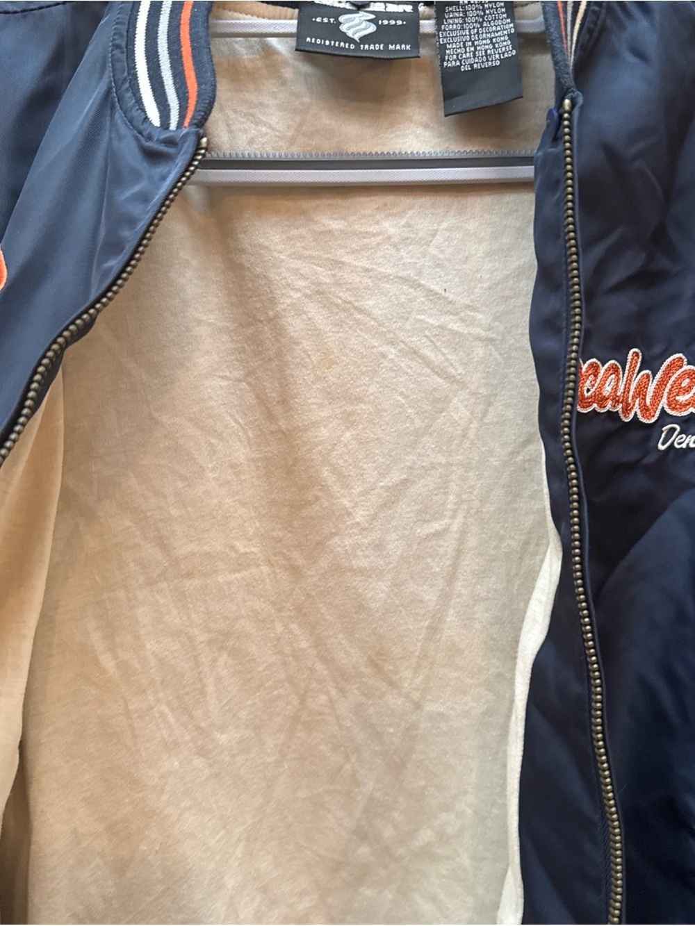Vintage Rocawear Navy Jacket with Orange Trim and Patches - Picture 6 of 8